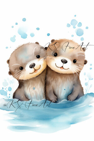 Wandbild Otter