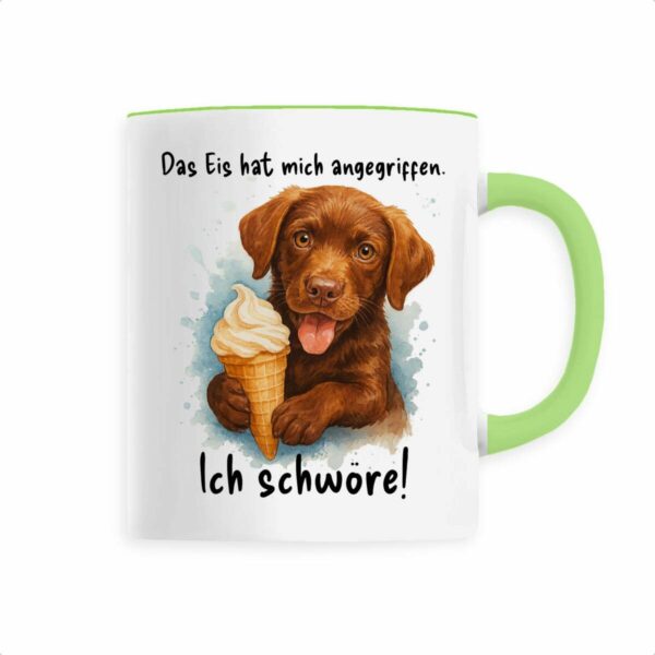 Keramik-Becher mit handgemaltem Labrador-Motiv