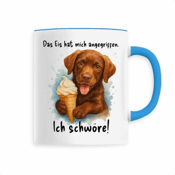 Keramik-Becher mit handgemaltem Labrador-Motiv