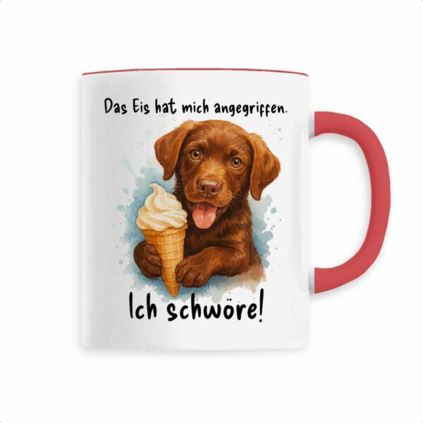 Keramik-Becher mit handgemaltem Labrador-Motiv