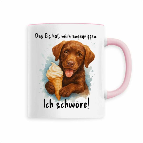 Keramik-Becher mit handgemaltem Labrador-Motiv