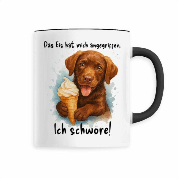 Keramik-Becher mit handgemaltem Labrador-Motiv